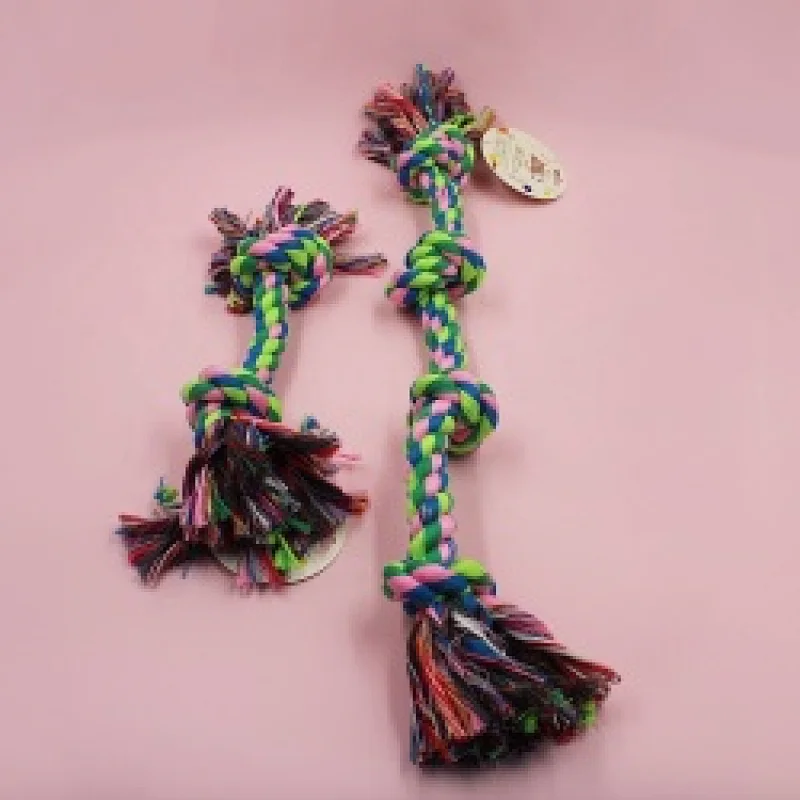 Interactive Training Cotton  Rope Tug of War Buddy Dog Chew Toy Your Proprietary  Goods  on Amazon