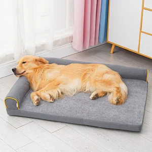High quality sofa fabric and PP cotton elevated washable fancy pet dog sofa mat beds