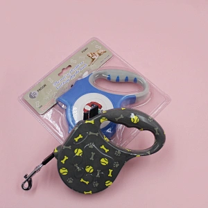 Printed Auto Dog Leash Factory Wholesale Anti-slip Retractable Handle Dog Training Lead 5m