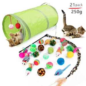 The Mouse House Flippity Fish Interactive Motorised Soft Cat Toy Set Big Hugging Plush