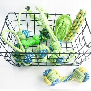 Toy Rope Teething Set Indestructible Cute Plush Dog Chew Rope Toys 9 Pc Set