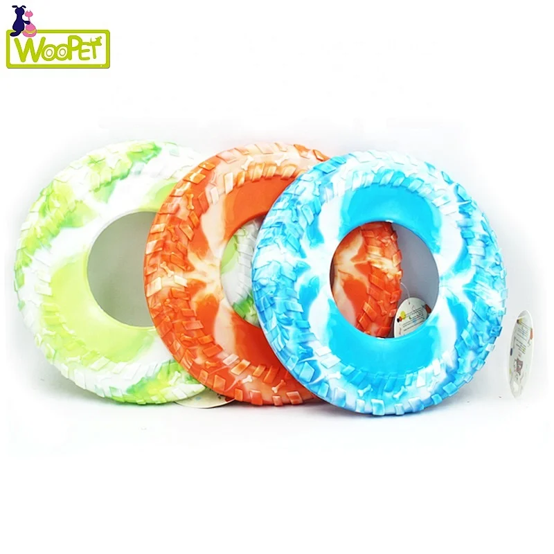 Multi Color TPR dog training Pet Frisby toy flying hover  disc dog interactive pet toy