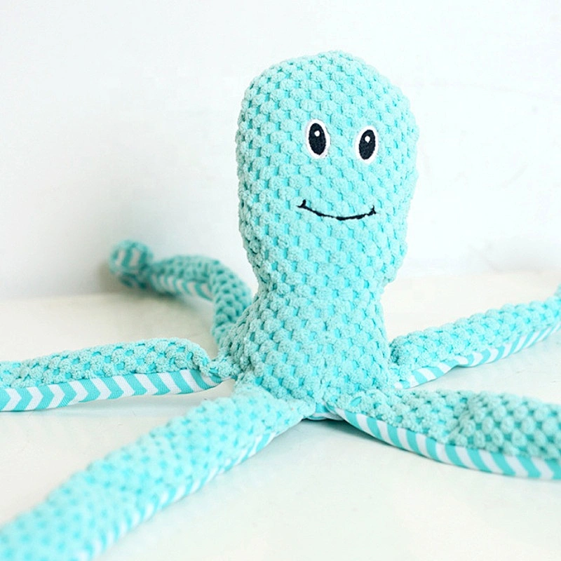 Plush Dog Toy Plush Squeaky Chew Biting Noise Octopus Pet Toy