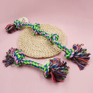 Interactive Training Cotton  Rope Tug of War Buddy Dog Chew Toy Your Proprietary  Goods  on Amazon