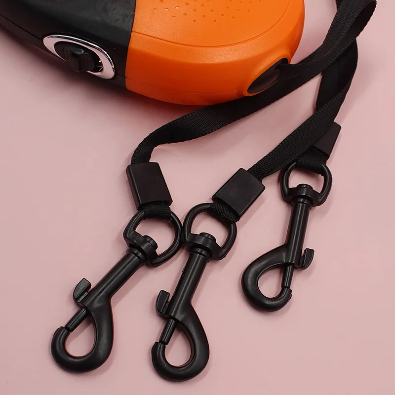 LED Adjustable Retractable Rope Nylon Double Custom Print Logo Luxury Slip Clip Pet Dog Leash 5M