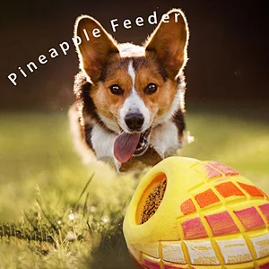 TPR Foam Pet Dog Cat Food Attractant Toy  pineapple Shape Chew Toy For Pets Who Dont Like Toys