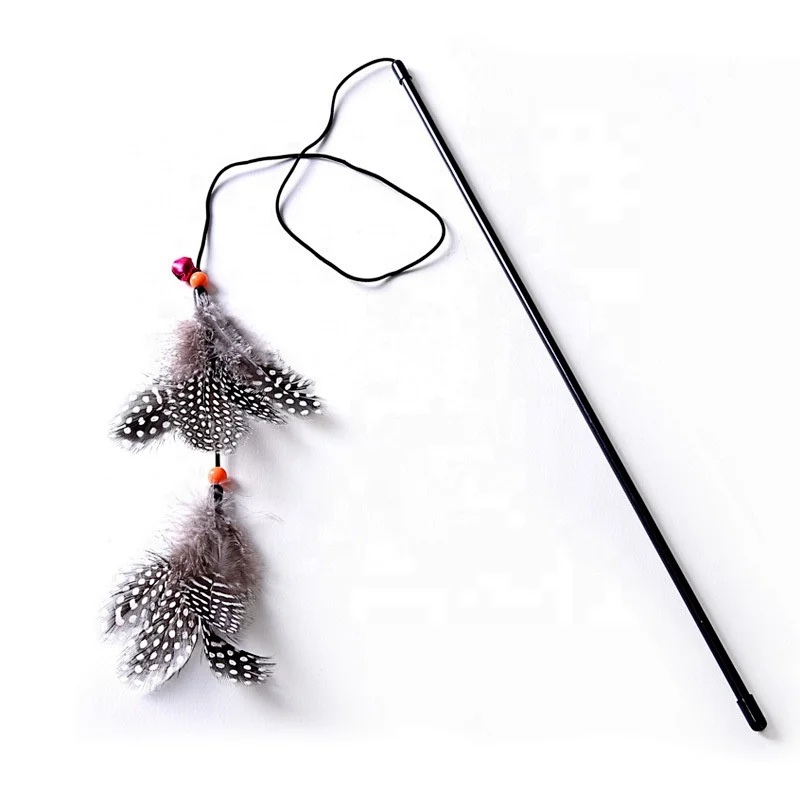 Cat Stick Teaser with Feather and Small Bell