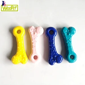 Dog Soft Rubber Cute Color Solid  Interactive Training Pet Chew Toy For Puppy