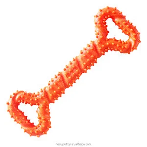 Factory Direct Wholesale TPR Chew Toys Bone Shaped With Interactive Handle For Aggressive Chewers