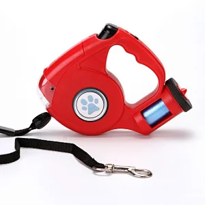 Best Selling Custom Pet Products Automatic Heavy Duty LED Light Retractable Pets Leash With Poop Bag