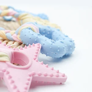 Low MOQ TPR Ball Dog Chew Toys Set Cotton Ropes Durable Teething Training Interactive Puppy Toys