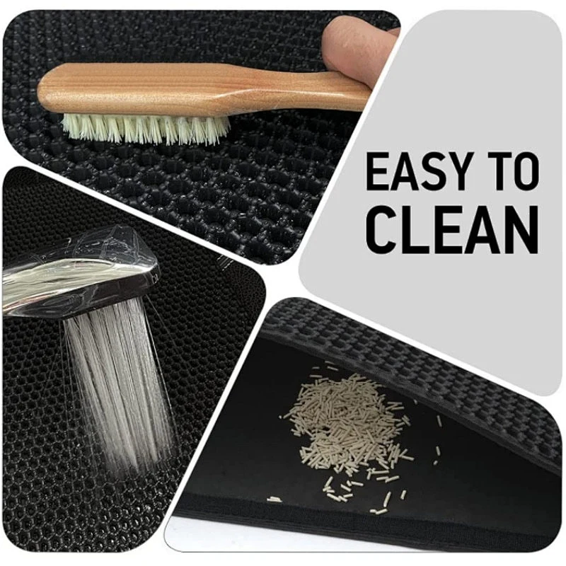 2021 hot selling cat litter mat large EVA doublelayer Anti-dirty Slip Cat Sand Mat Cushion