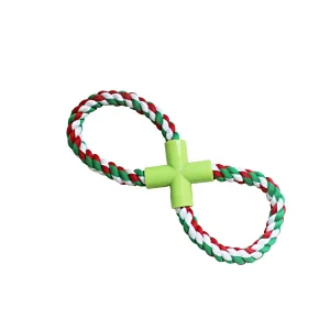 Christmas Dog Toy Set Cotton Rope TPR Tooth Cleaning Pet Chew Toy Interactive Squeaky Toy