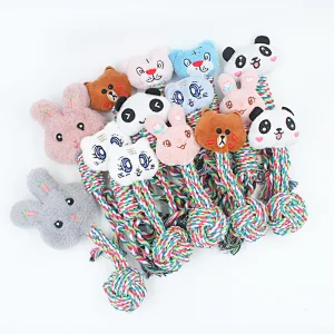 Low MOQ TPR Ball Dog Chew Toys Set Cotton Ropes Durable Teething Training Interactive Puppy Toys