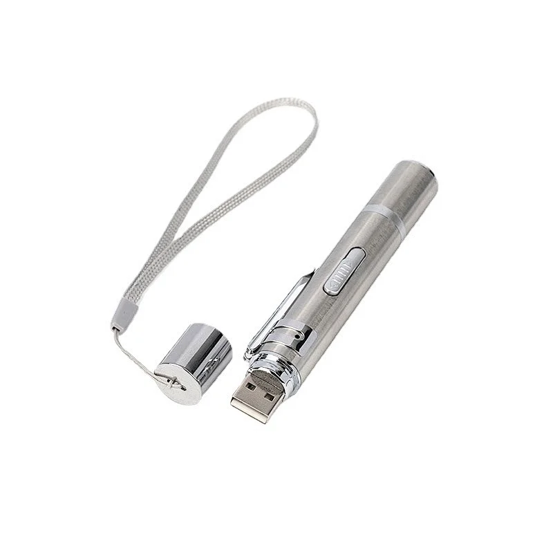 Multi color logo funny light set pet led pointer pen cat laser toy USB for cats