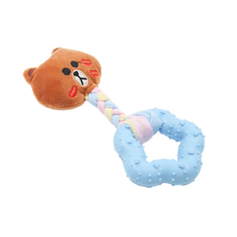 Low MOQ TPR Ball Dog Chew Toys Set Cotton Ropes Durable Teething Training Interactive Puppy Toys