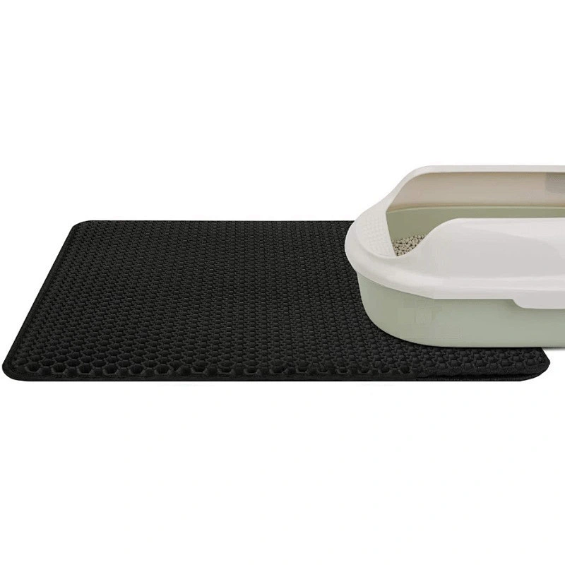 Waterproof EVA Litter Trap Pad Cat Bed Sand Mat Double-Layer Black Pet Litter Mat