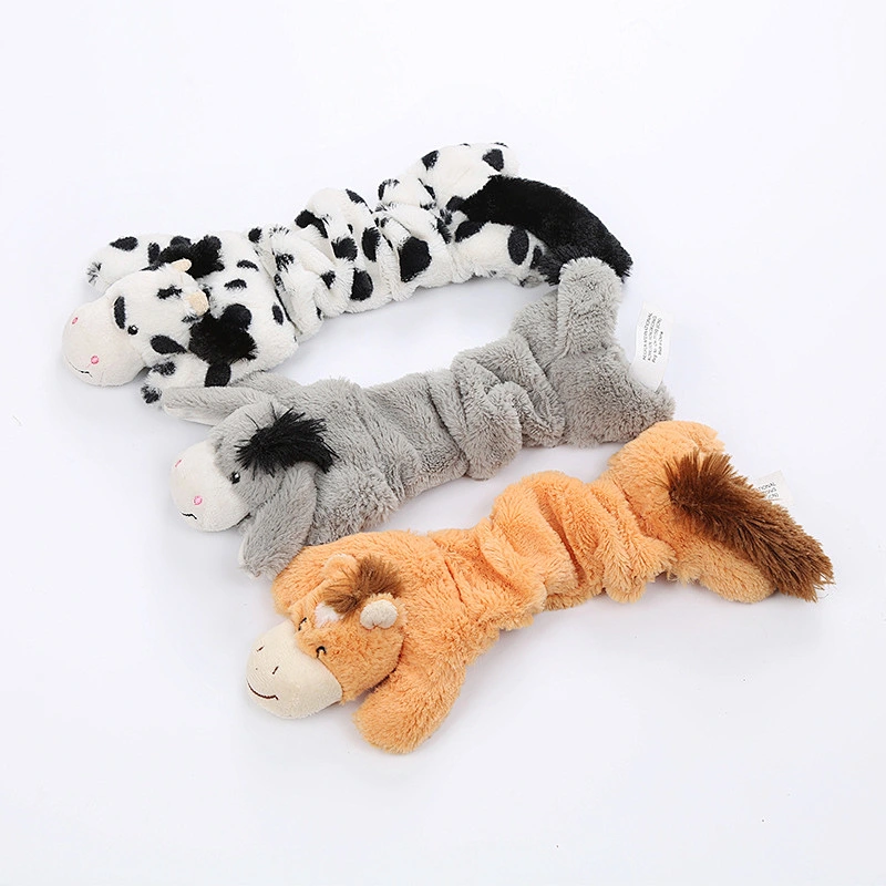 Animal Dog Plush Chewing Toy Pet Toy Wrinkling Stuffing Free Dog Plush Toy