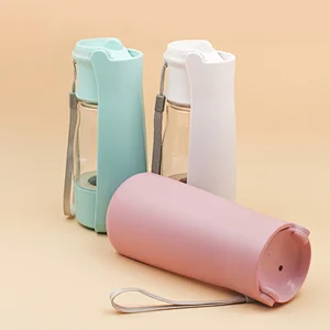 Dog Water Bottle Foldable Dog Water Dispenser for Walking Dog Waste Bag Portable collapsible Pet Water Bottle for Travel
