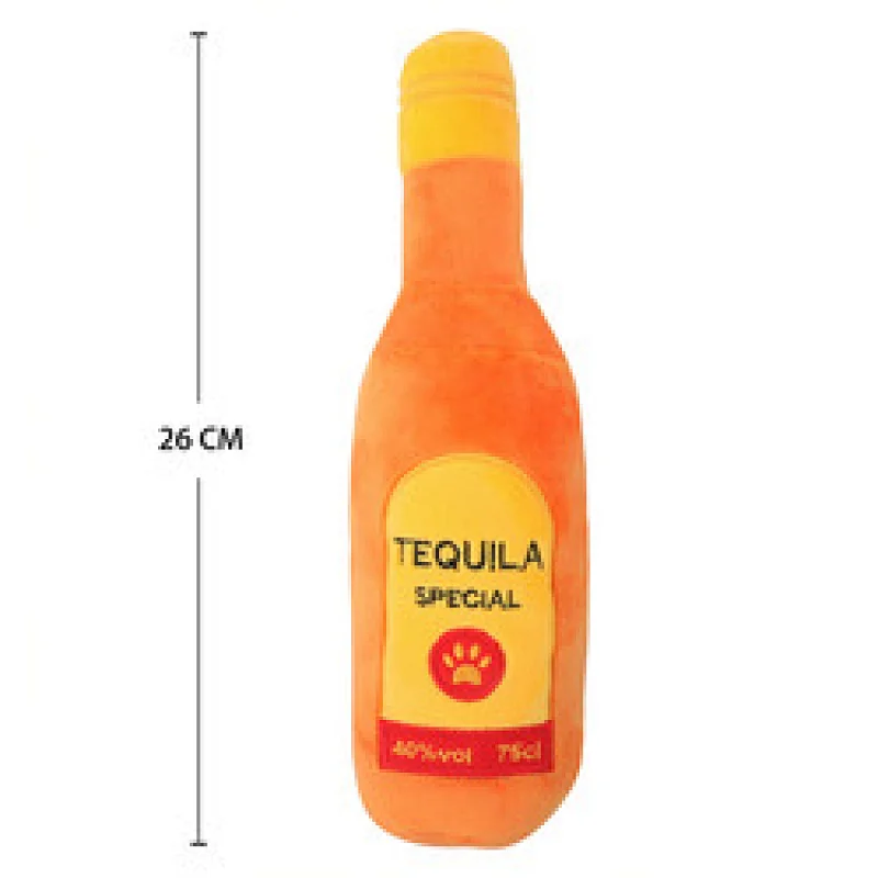 New Design Beer Bottle Chew Plush Dog Activity Toy