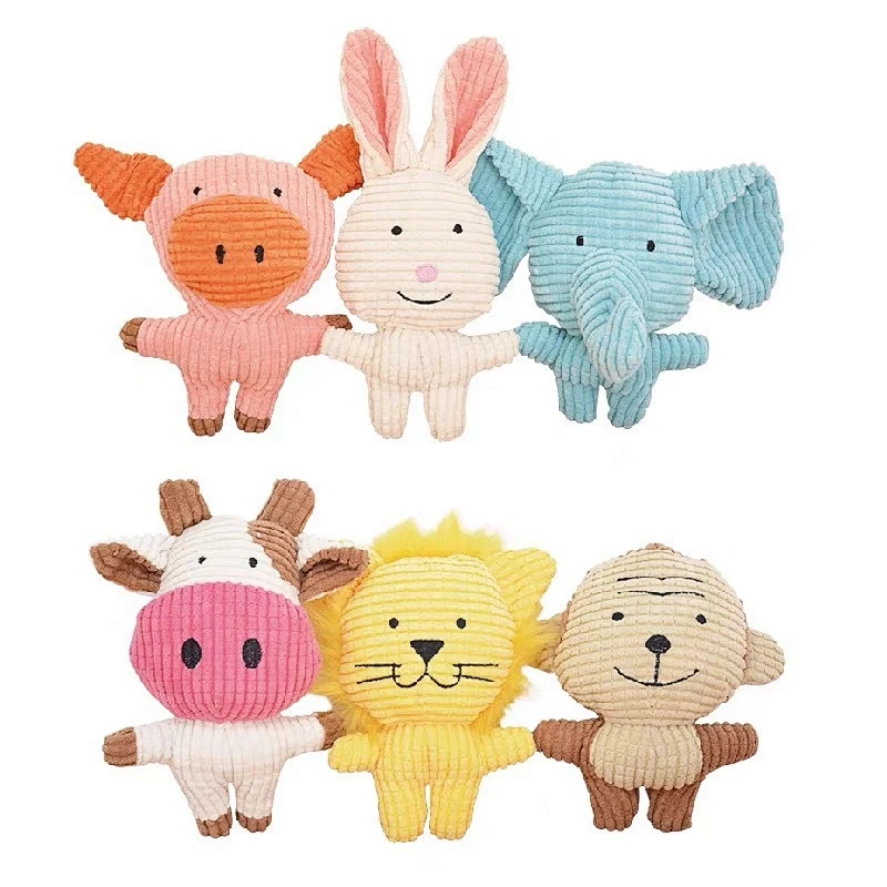 2022 Best Selling Animal Shape Toys Indestructible Chew Toys Pet Plush Chew Plush Toys
