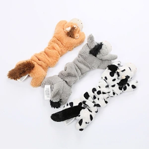 Animal Dog Plush Chewing Toy Pet Toy Wrinkling Stuffing Free Dog Plush Toy