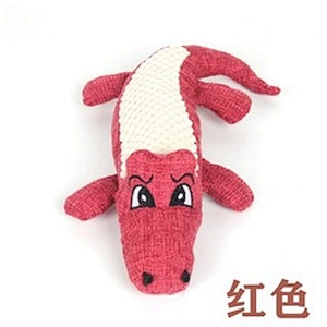 Ready to ShipIn Stock Fast Dispatch Factory Directly Sale Crocodile Shape Dog Toys Cute Funny Pet Plush Squeaky Toys