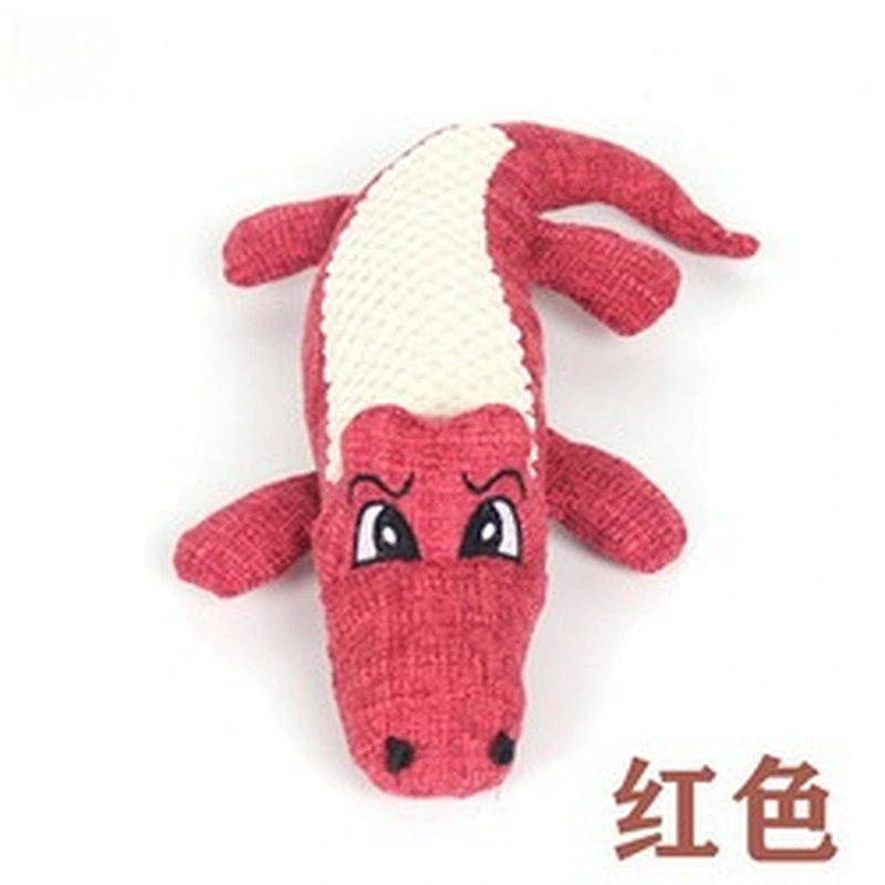 Ready to ShipIn Stock Fast Dispatch Factory Directly Sale Crocodile Shape Dog Toys Cute Funny Pet Plush Squeaky Toys