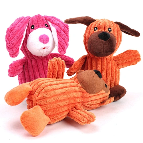 High Quality Fancy Animal Rabbit Pig Elephant Pet Squeaky Toys Dog Toy Plush Chew Toy