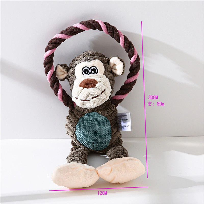 Custom Eco-friendly Pet Dog Funny Animal Shape Chew Toy Cotton Rope Dog Toy