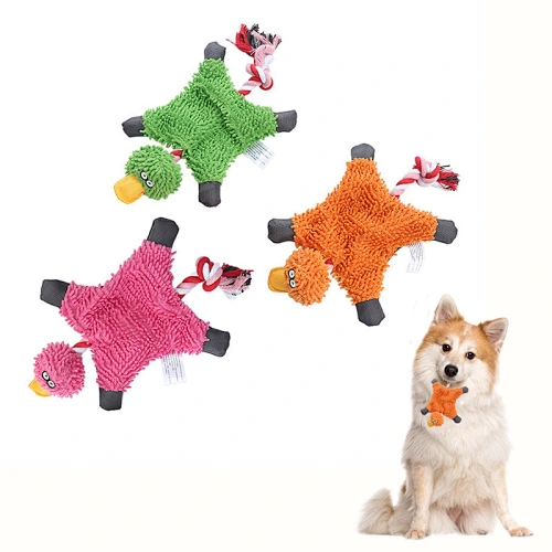 2022 Hot Sale Three Color Cotton Rope Duck Creative Sound Toy Dog Cleaning Teeth Toy