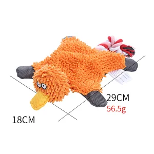 2022 Hot Sale Three Color Cotton Rope Duck Creative Sound Toy Dog Cleaning Teeth Toy