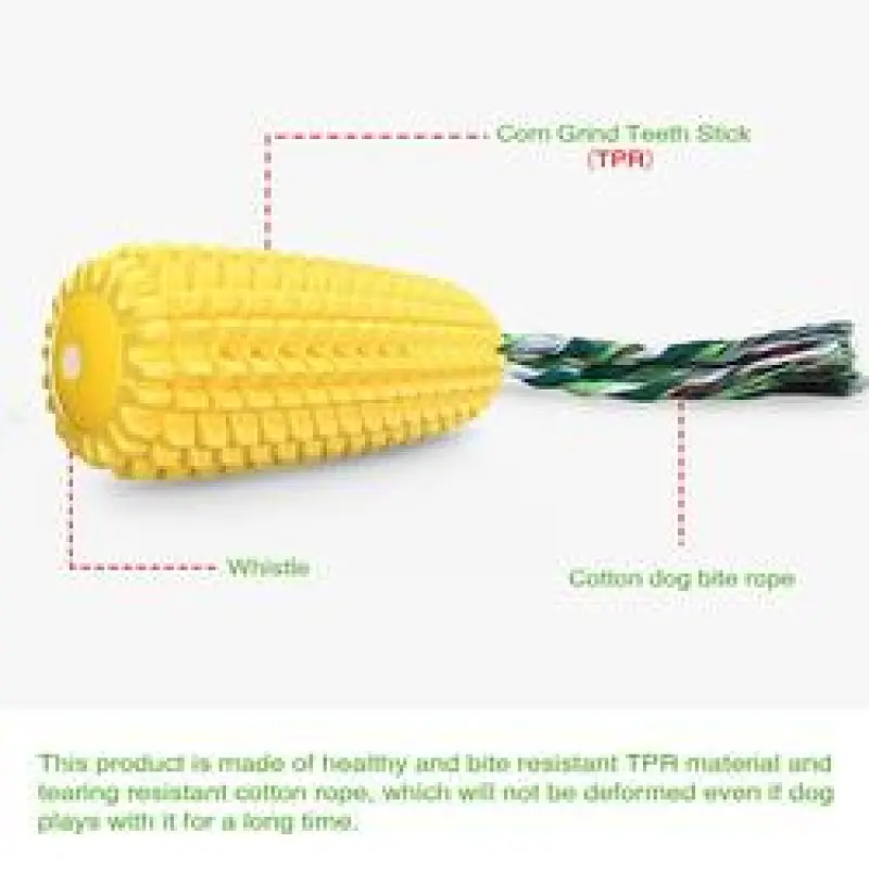 Puppy clean teeth interactive corn tpr toys dog chew toys for aggressive chewers