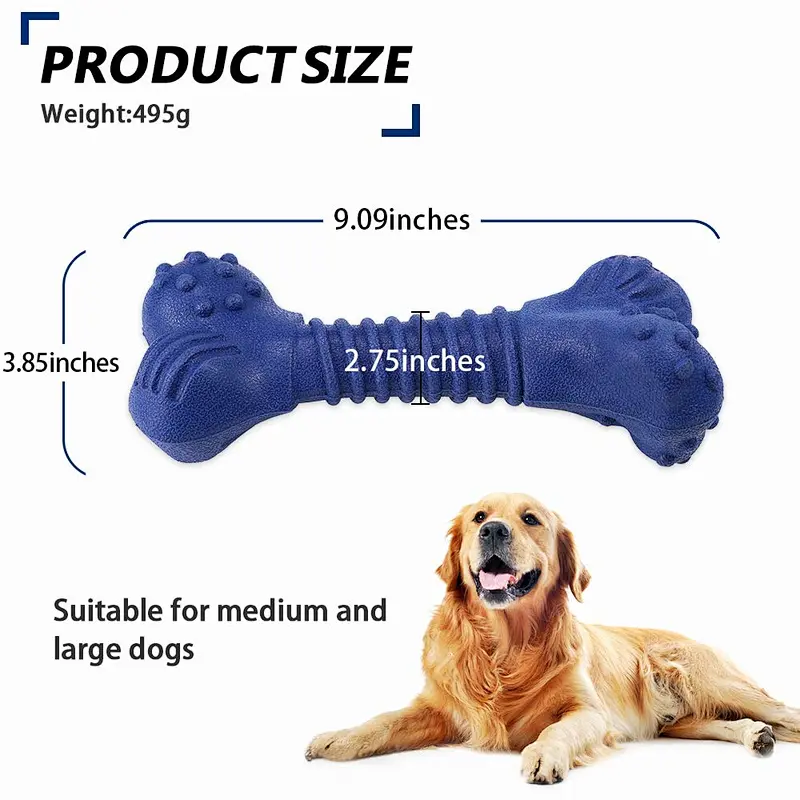 Dog Toys for Aggressive Chewers Tough Dog Chew Toys for Large Medium Dogs Breed Natural Rubber Spring Texture Pattern