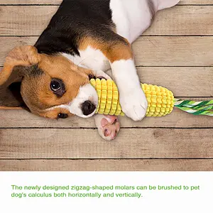 Puppy clean teeth interactive corn tpr toys dog chew toys for aggressive chewers