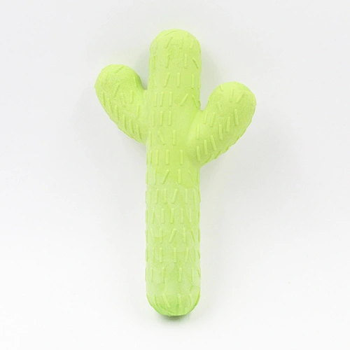 TPR Foam Pet Dog Cat Food Attractant Toys Cactus Shape  Chew Toys