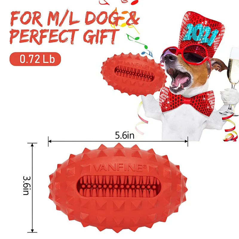 Dog Squeaky Toys Almost Indestructible Tough Durable Dog chew Toys for Large Dogs Aggressive chewers Breed Stick Puppy Toys with Non-Toxic Natural Rubber