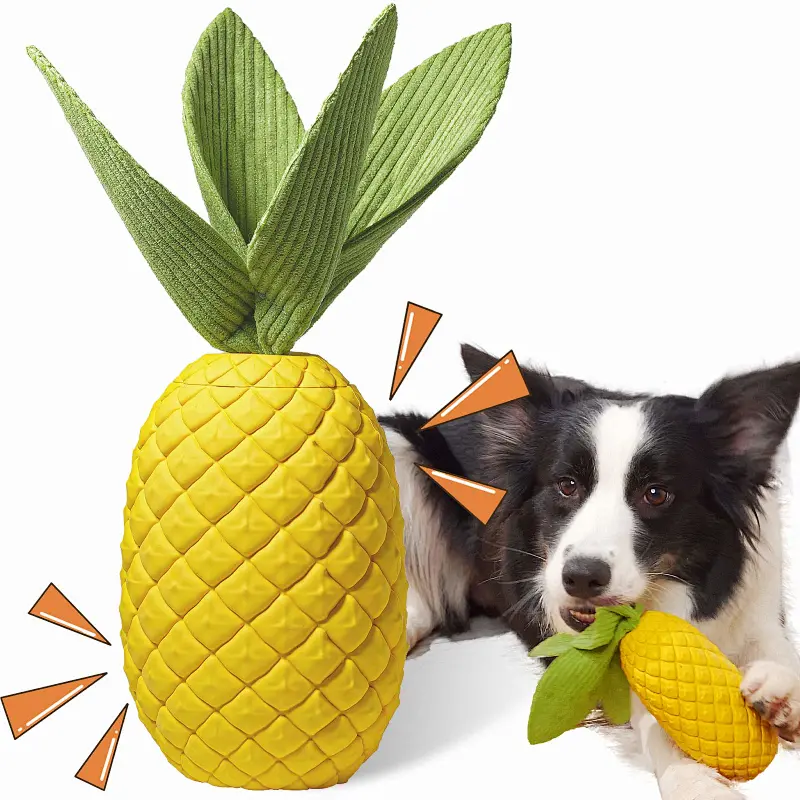 Sugelary Squeaky Dog Toys for Aggressive Chewer, Indestructible Tough Durable Dog Chew Toys with Non-Toxic Natural Rubber