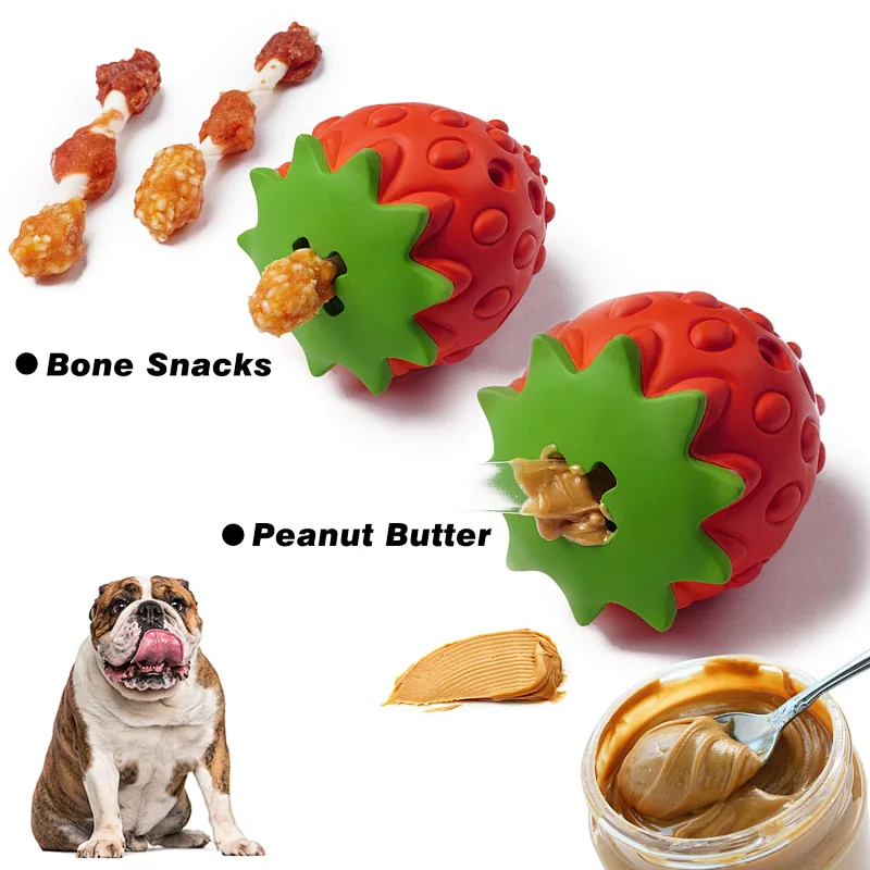 Dog Puzzle Toys, Rubber Dog Chew Toys,Treat Food Dispensing Dog Toys for Teeth Cleaning, IQ Treat Ball Toy, Interactive Dog Enrichment Toys