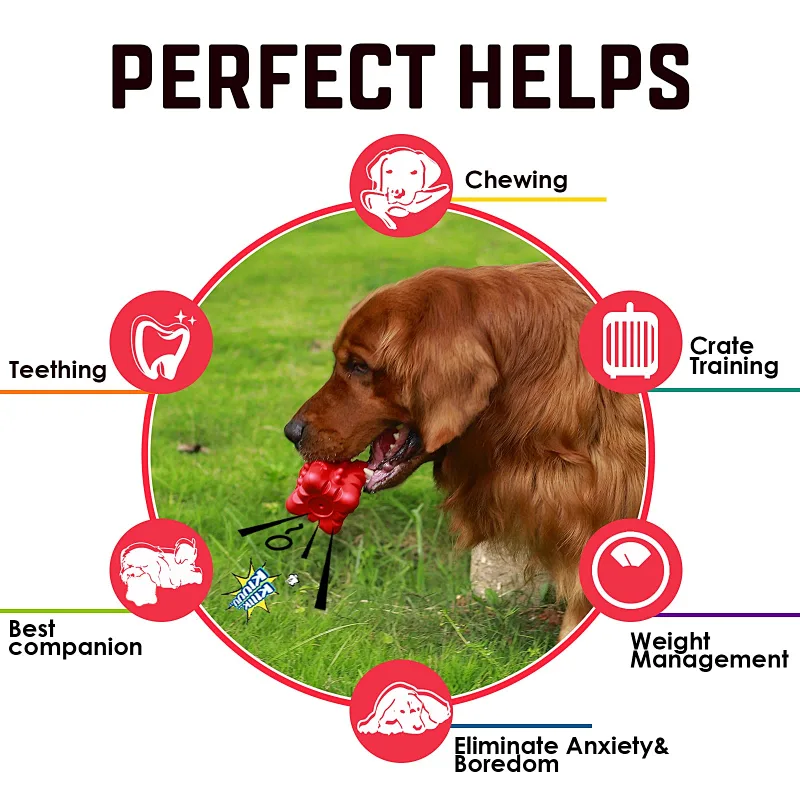 Dog Squeaky Toys Almost Indestructible Tough Durable Dog Toys Dog chew Toys for Large Dogs Aggressive chewers Stick Toys Puppy Chew Toys with Non-Toxic Natural Rubber