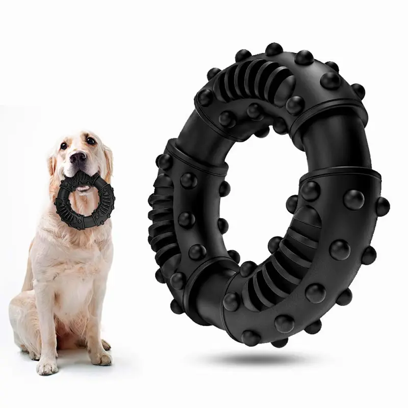 Tough Indestructible Best Rubber Puppy Teething Toy Keep Dogs from Anxiety Boredom