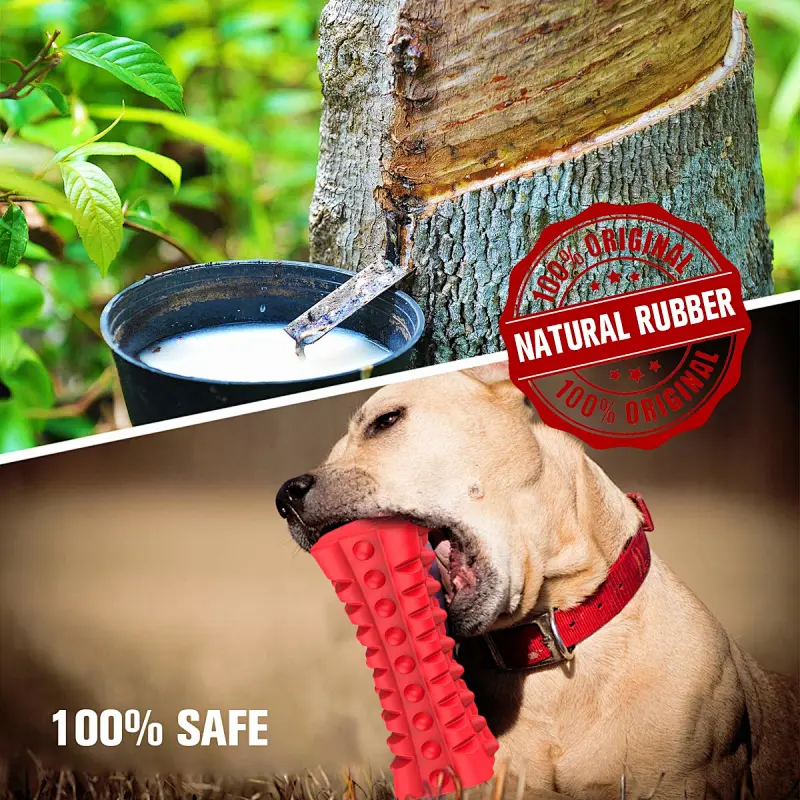 Dog Squeaky Toys Almost Indestructible Tough Durable Dog Toys Dog chew Toys for Large Dogs Aggressive chewers Stick Toys Puppy Chew Toys with Non-Toxic Natural Rubber