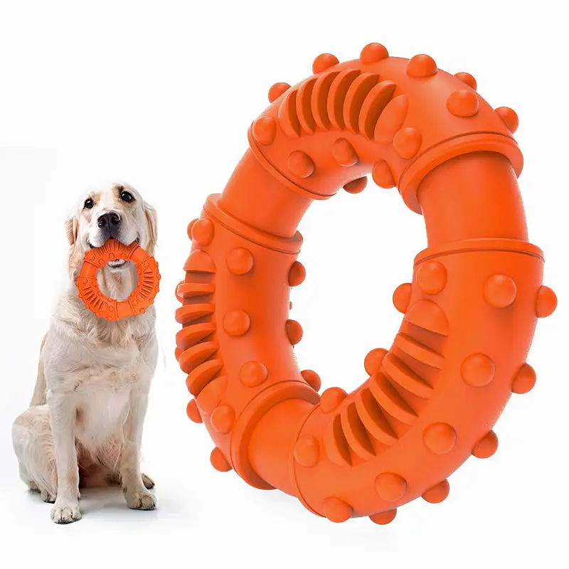 Tough Indestructible Best Rubber Puppy Teething Toy Keep Dogs from Anxiety Boredom