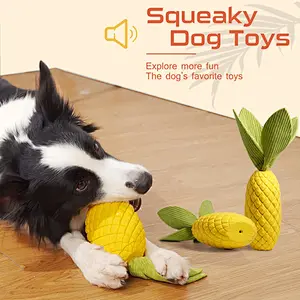 Sugelary Squeaky Dog Toys for Aggressive Chewer, Indestructible Tough Durable Dog Chew Toys with Non-Toxic Natural Rubber