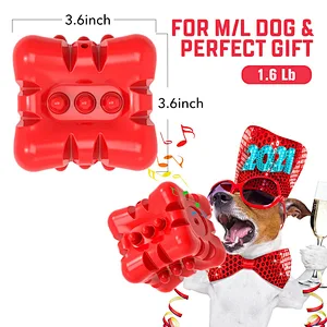 Dog Squeaky Toys Almost Indestructible Tough Durable Dog Toys Dog chew Toys for Large Dogs Aggressive chewers Stick Toys Puppy Chew Toys with Non-Toxic Natural Rubber
