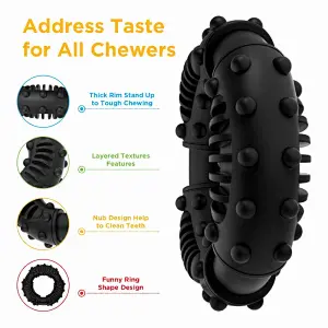Tough Indestructible Best Rubber Puppy Teething Toy Keep Dogs from Anxiety Boredom
