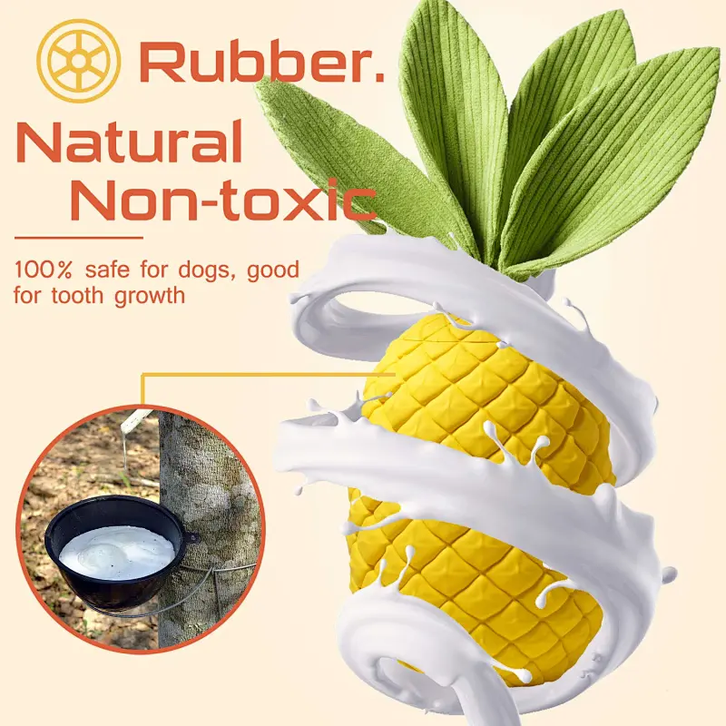 Sugelary Squeaky Dog Toys for Aggressive Chewer, Indestructible Tough Durable Dog Chew Toys with Non-Toxic Natural Rubber