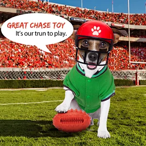 Dog Squeaky Toys Almost Indestructible Tough Durable Dog chew Toys for Large Dogs Aggressive chewers Breed Stick Puppy Toys with Non-Toxic Natural Rubber