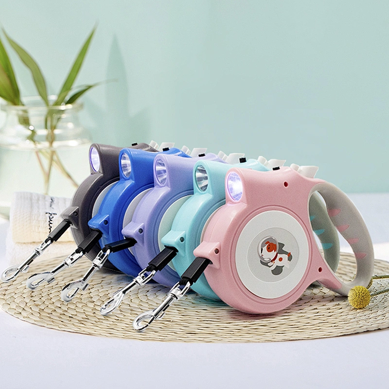 Pet Supplies LED Lights Automatic Pet Traction Rope Durable Retractable 5m Dog Leash