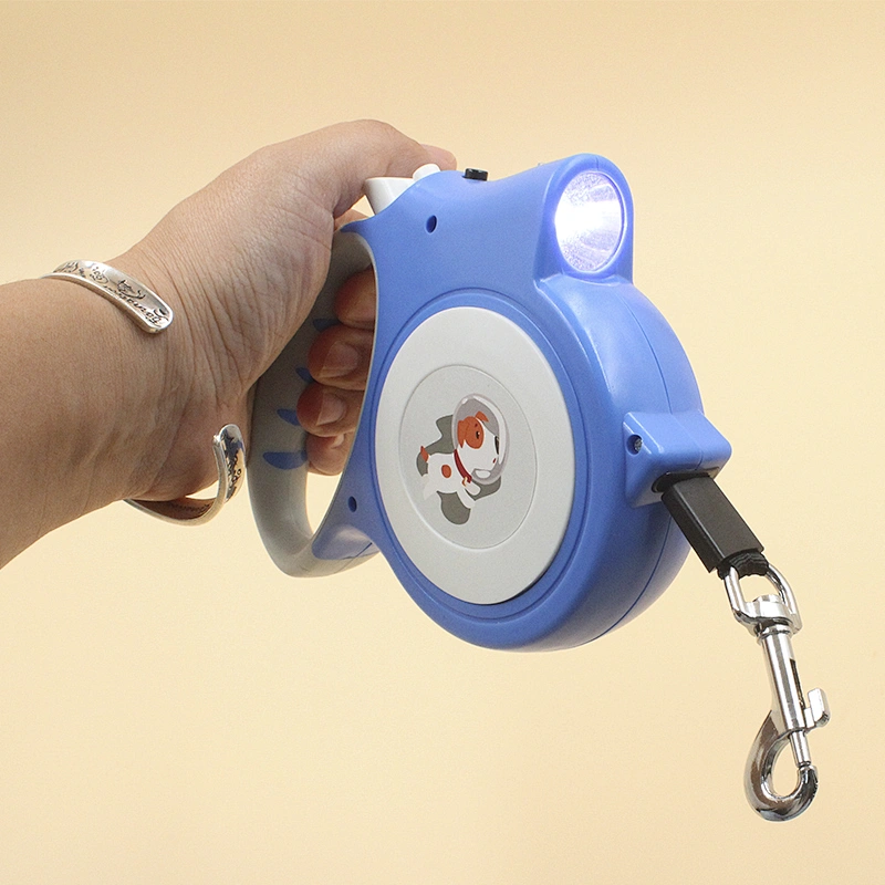 Pet Supplies LED Lights Automatic Pet Traction Rope Durable Retractable 5m Dog Leash